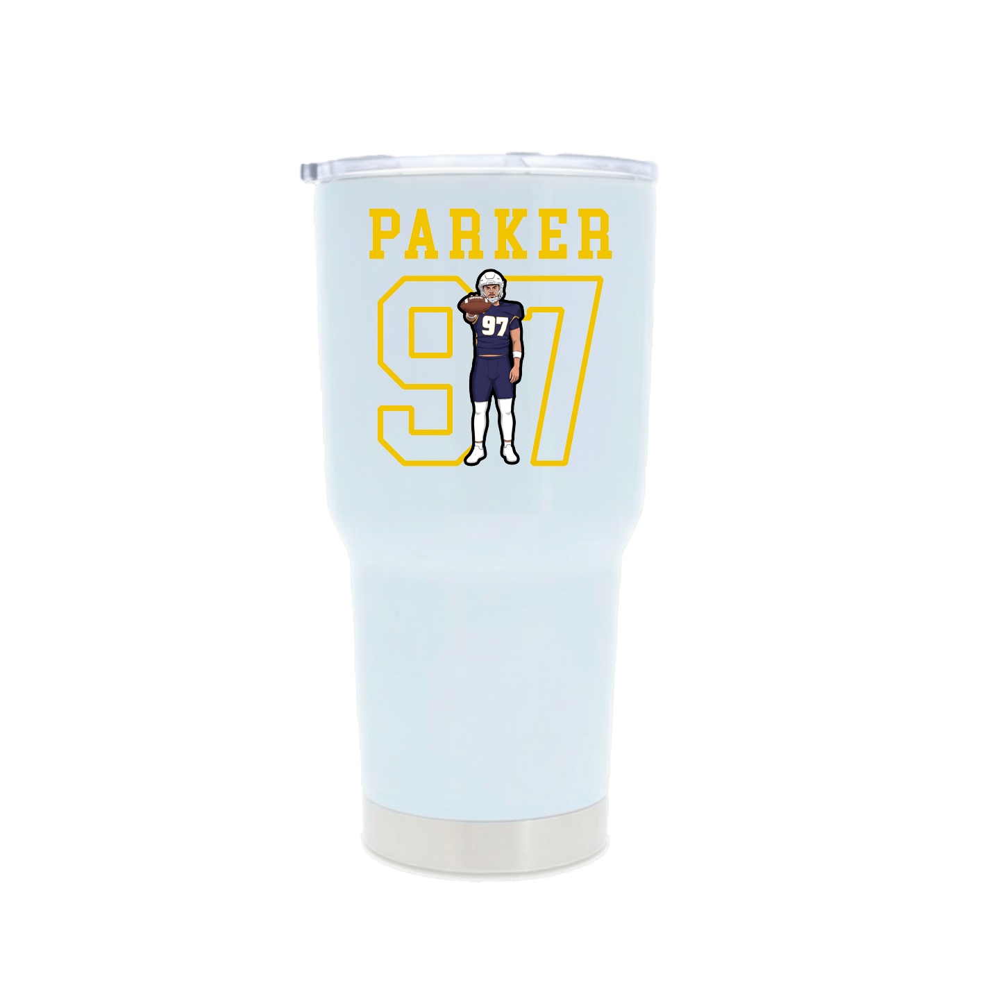 30oz Stainless Steel Tumbler — Shirsey in White