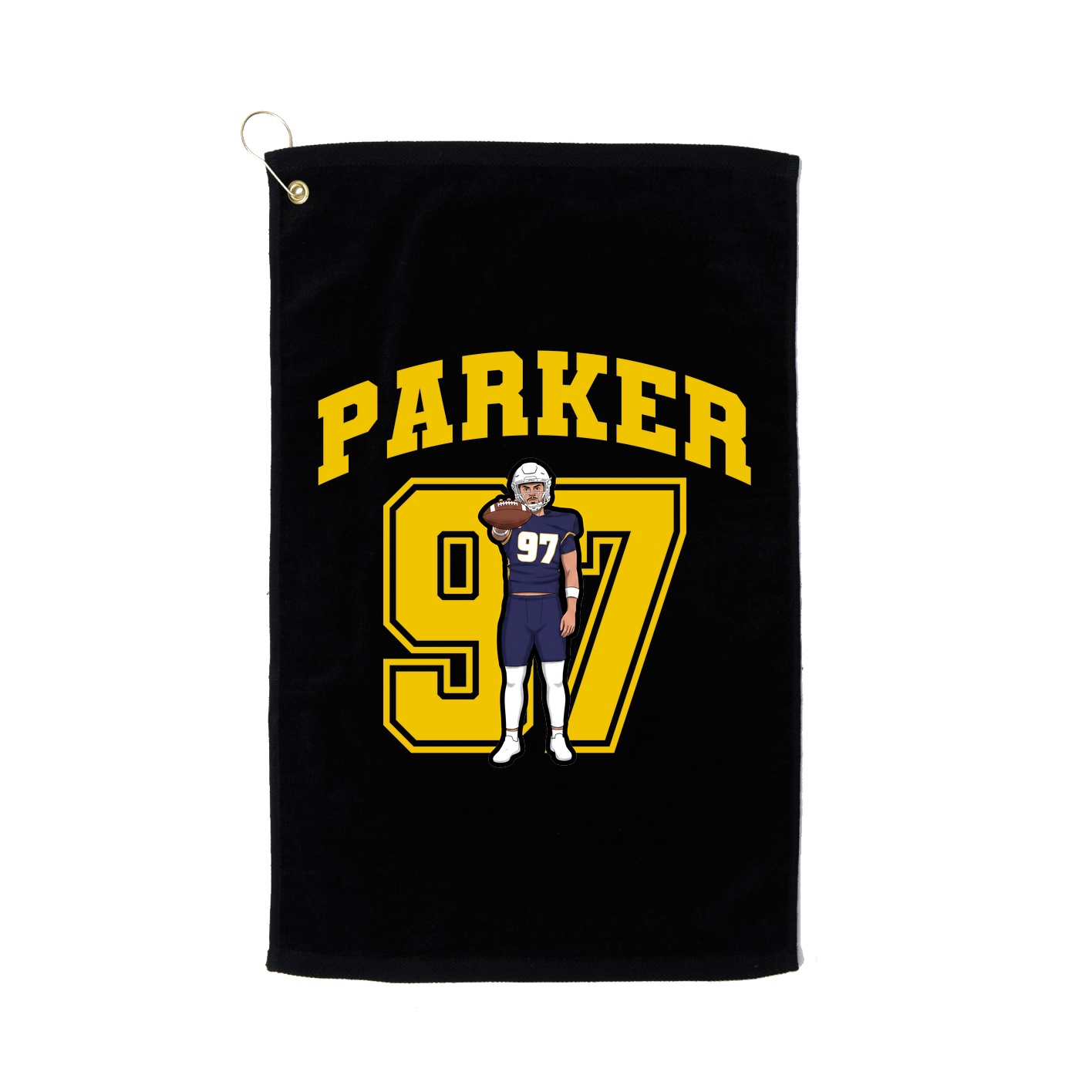 Golf Towel — Number in Black