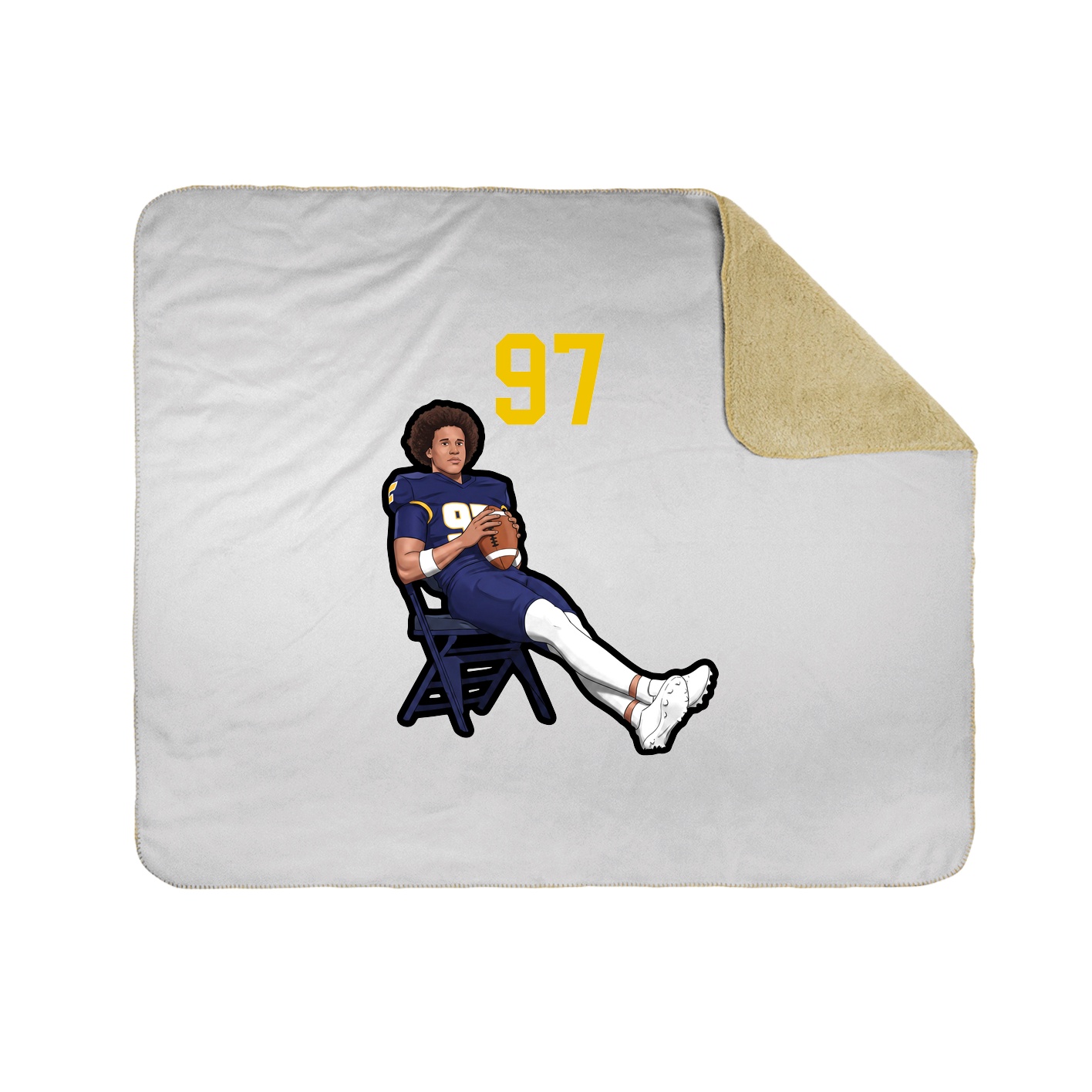Throw Blanket — Number Top in White