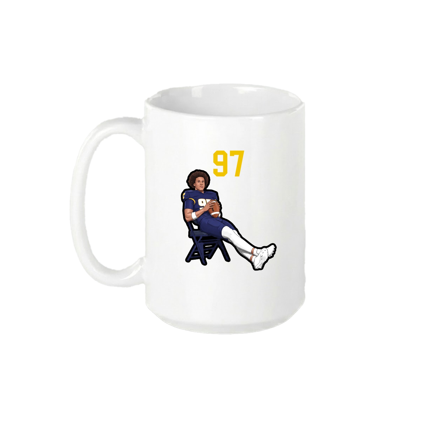 15oz Coffee Mug — Number Top in White