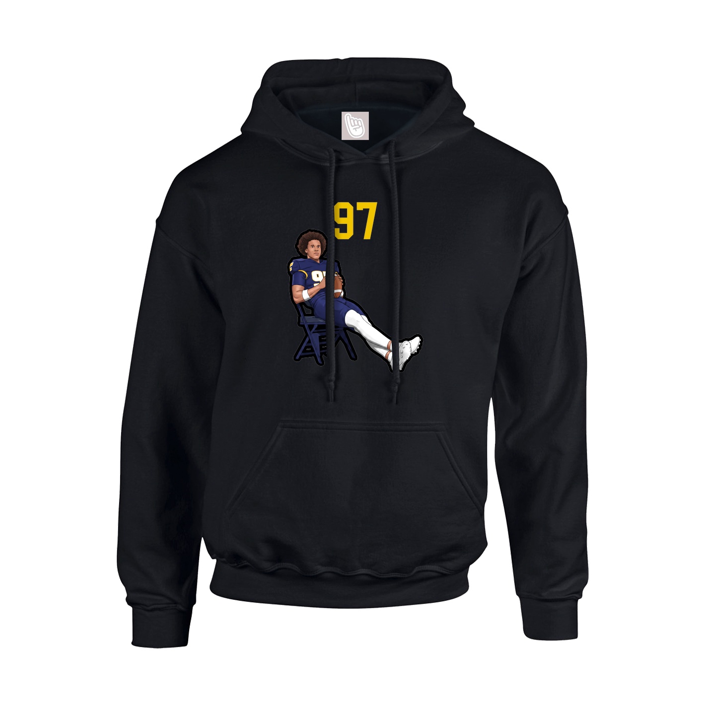 Youth Hoodie — Number Top in Black