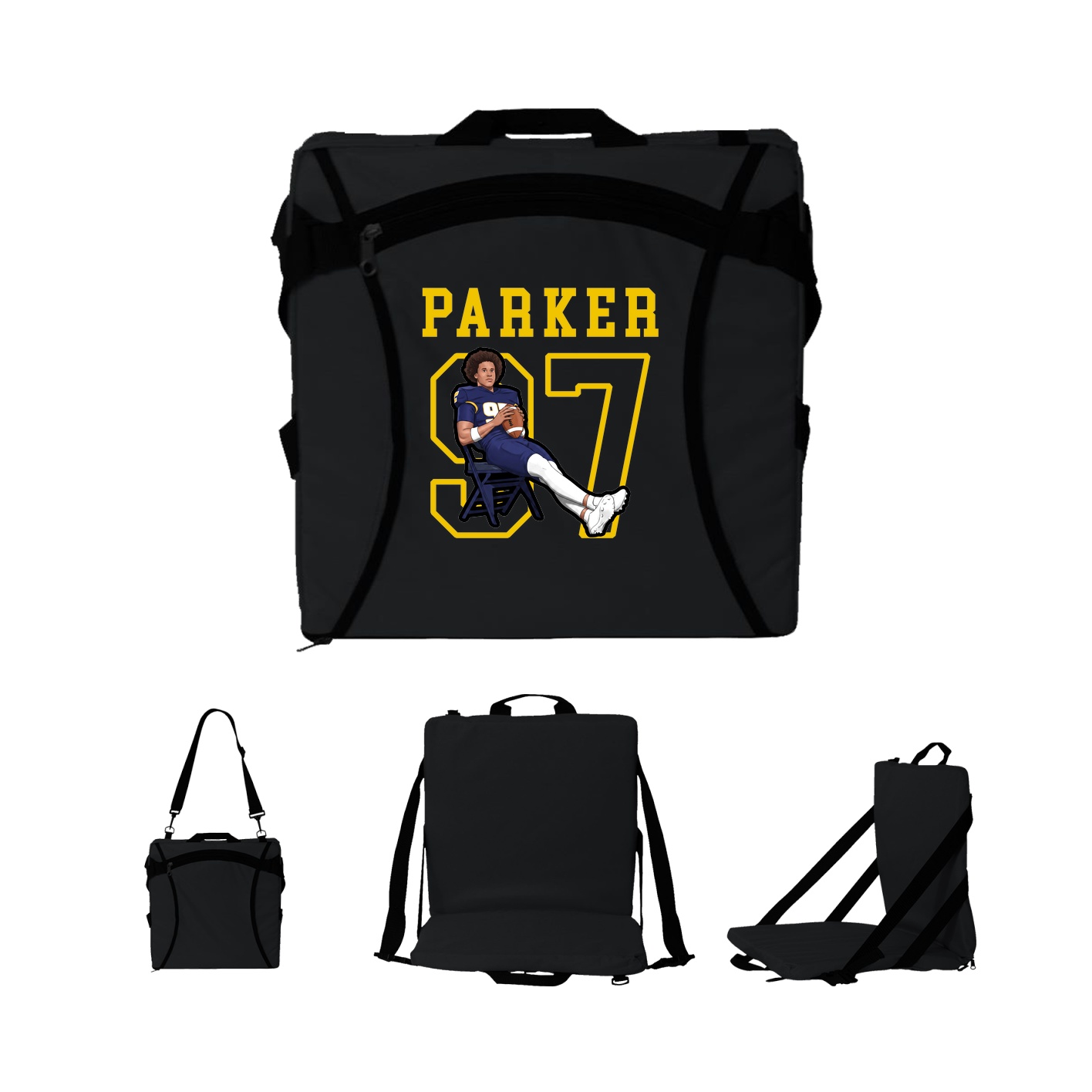 Folding Stadium Seat — Shirsey in Black