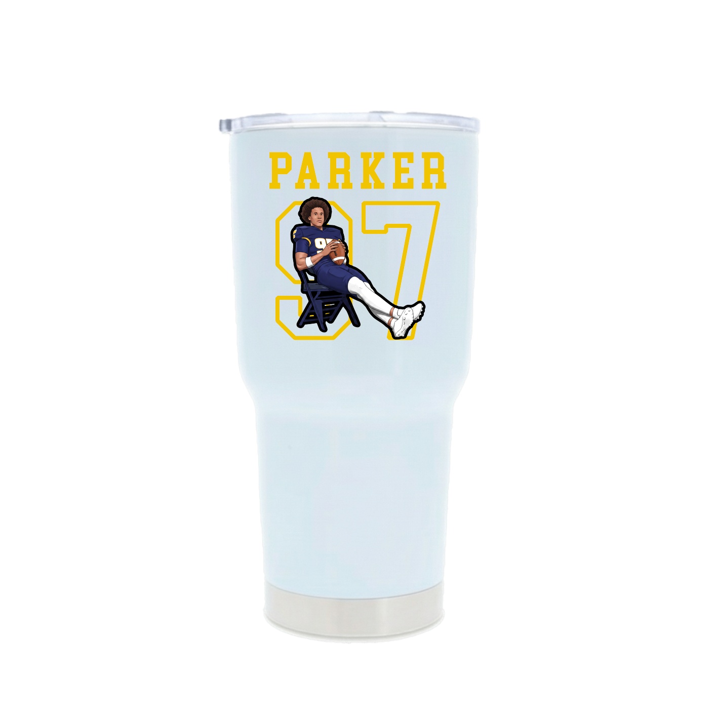 30oz Stainless Steel Tumbler — Shirsey in White