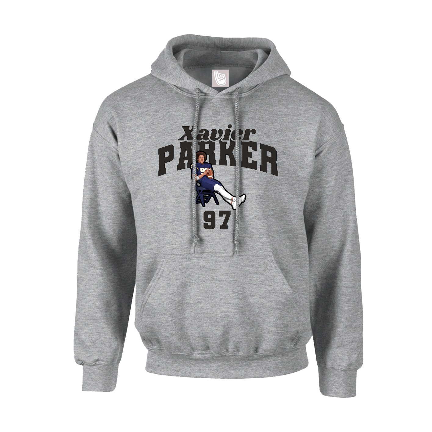 Youth Hoodie — Signature Arch in Grey