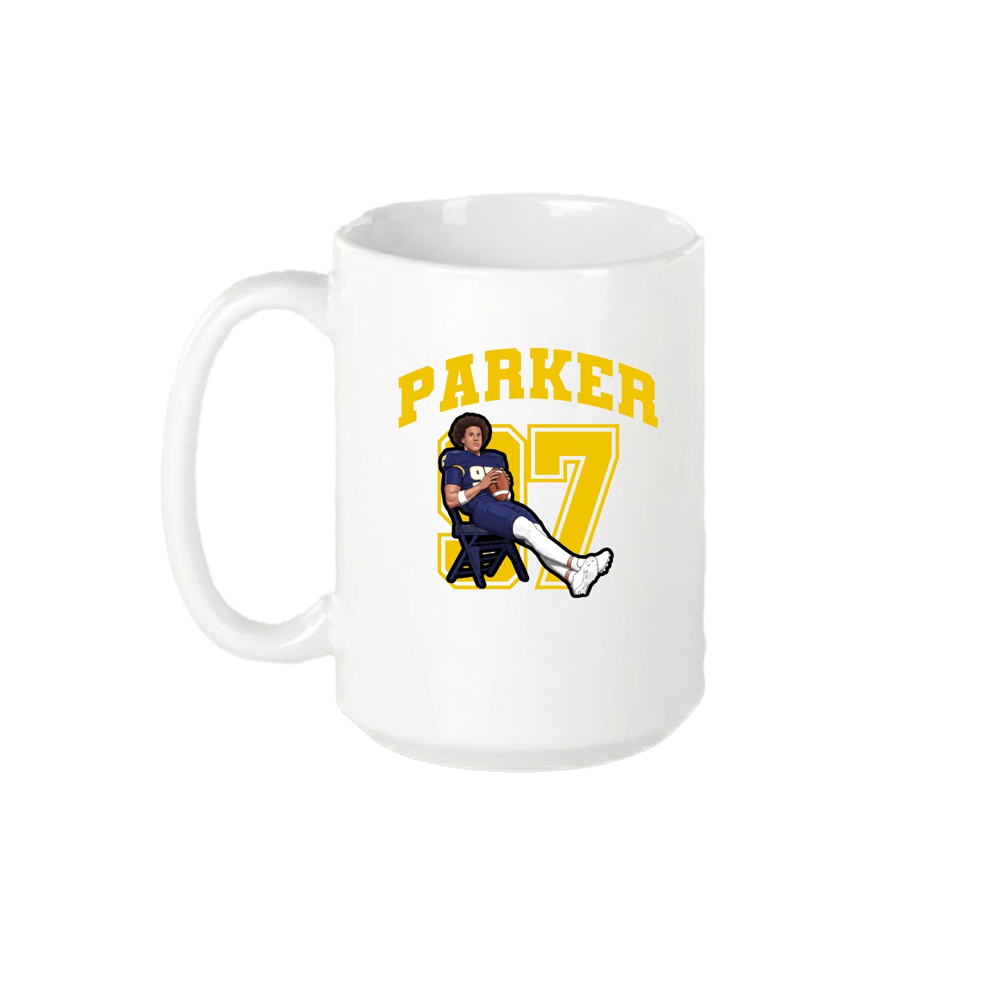 15oz Coffee Mug — Number in White