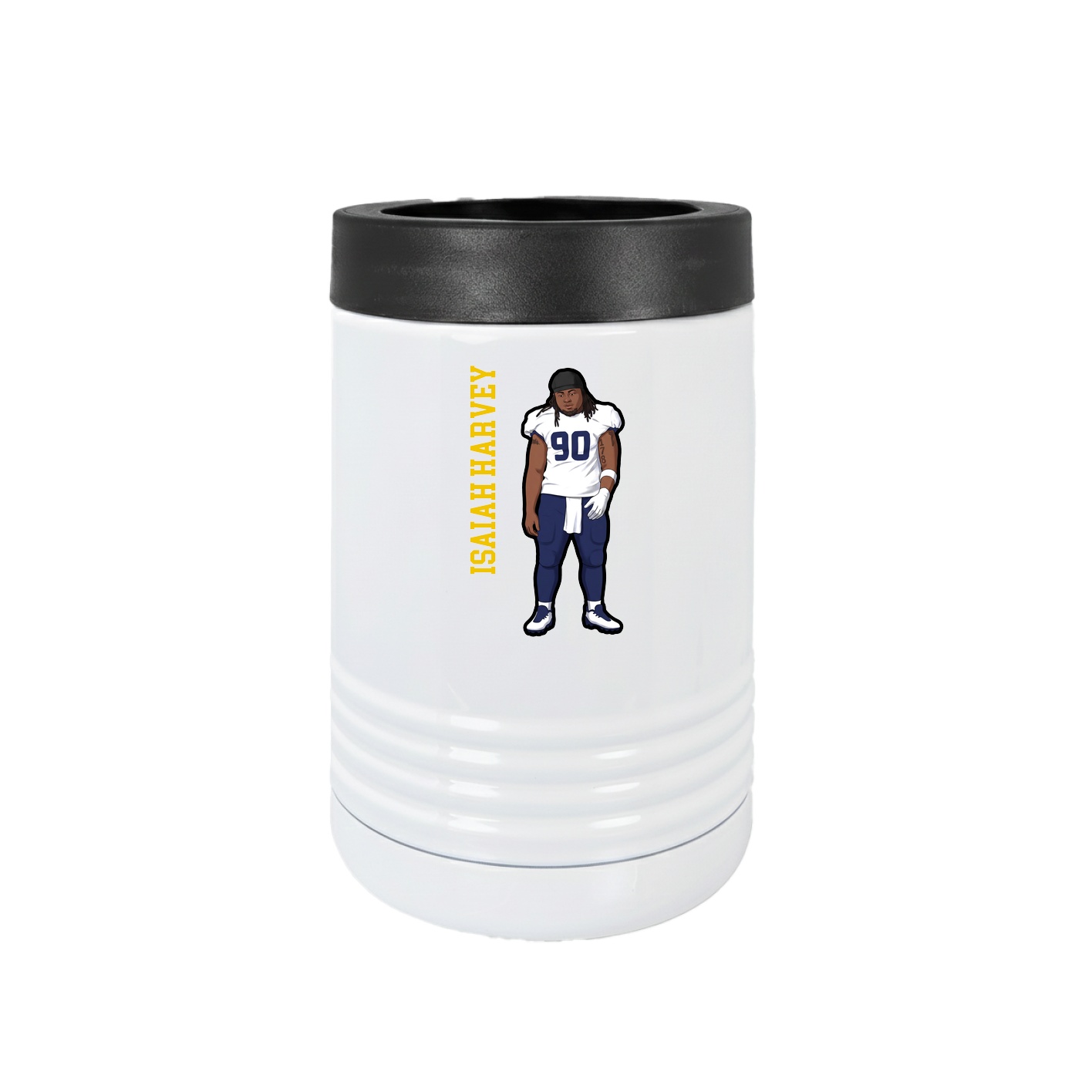 Beverage Holder — Name Vertical in White