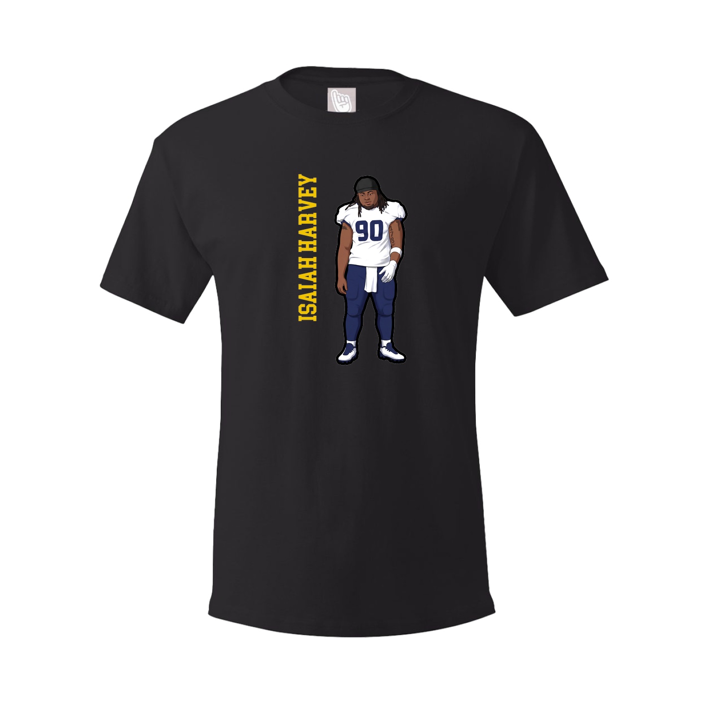 Youth Tee — Name Vertical in Black