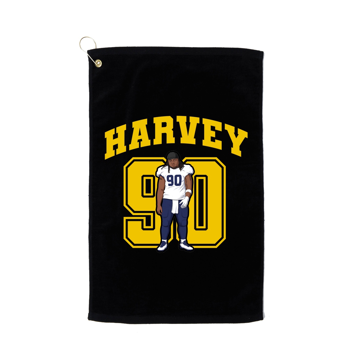 Golf Towel — Number in Black