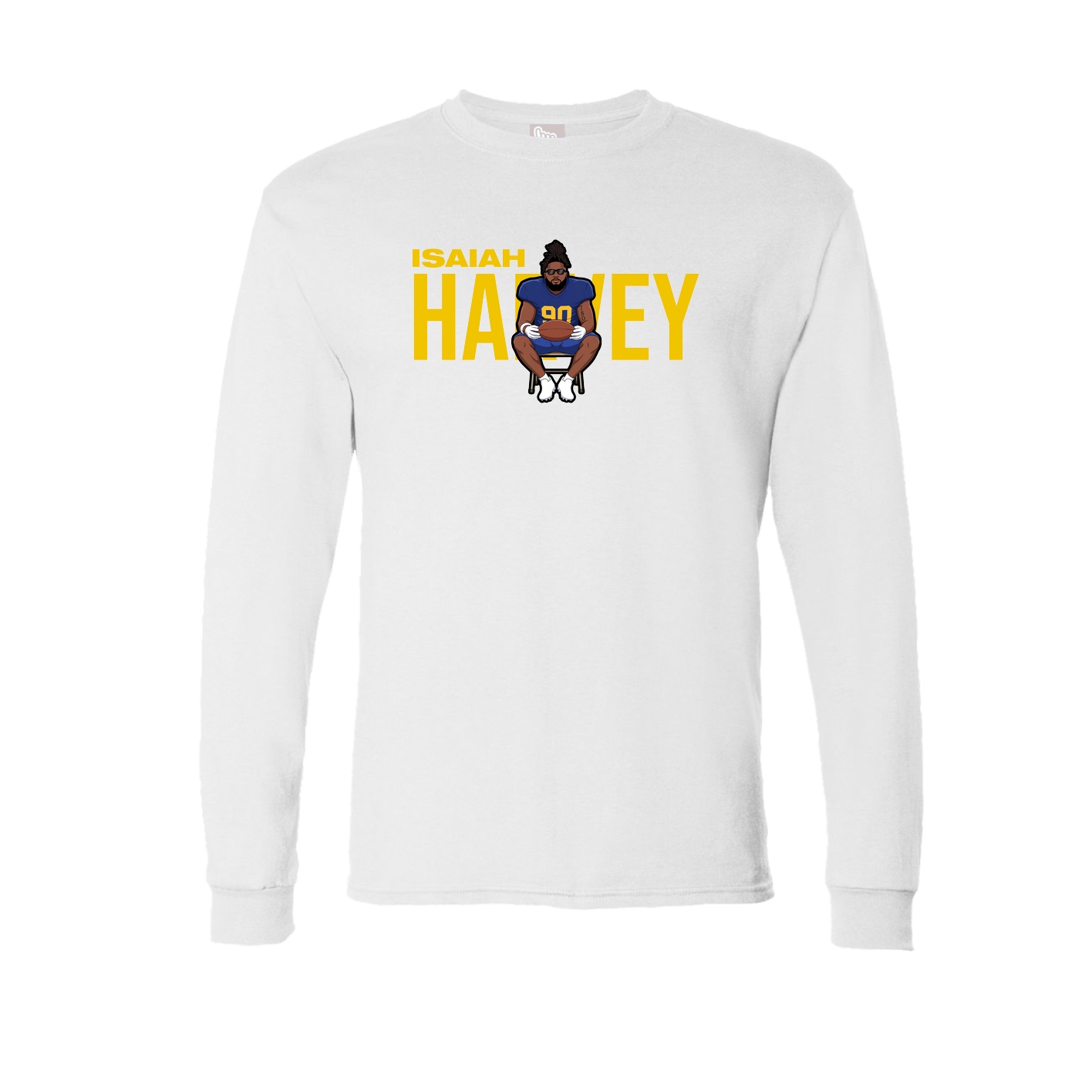 Long Sleeve Tee — Player Name in White