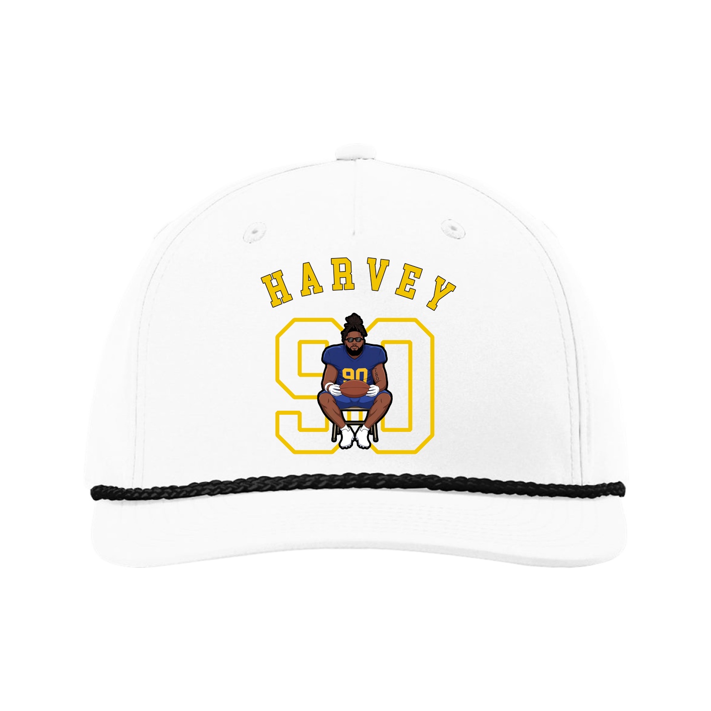 Five-Panel Classic Rope Cap — Shirsey Arch in White