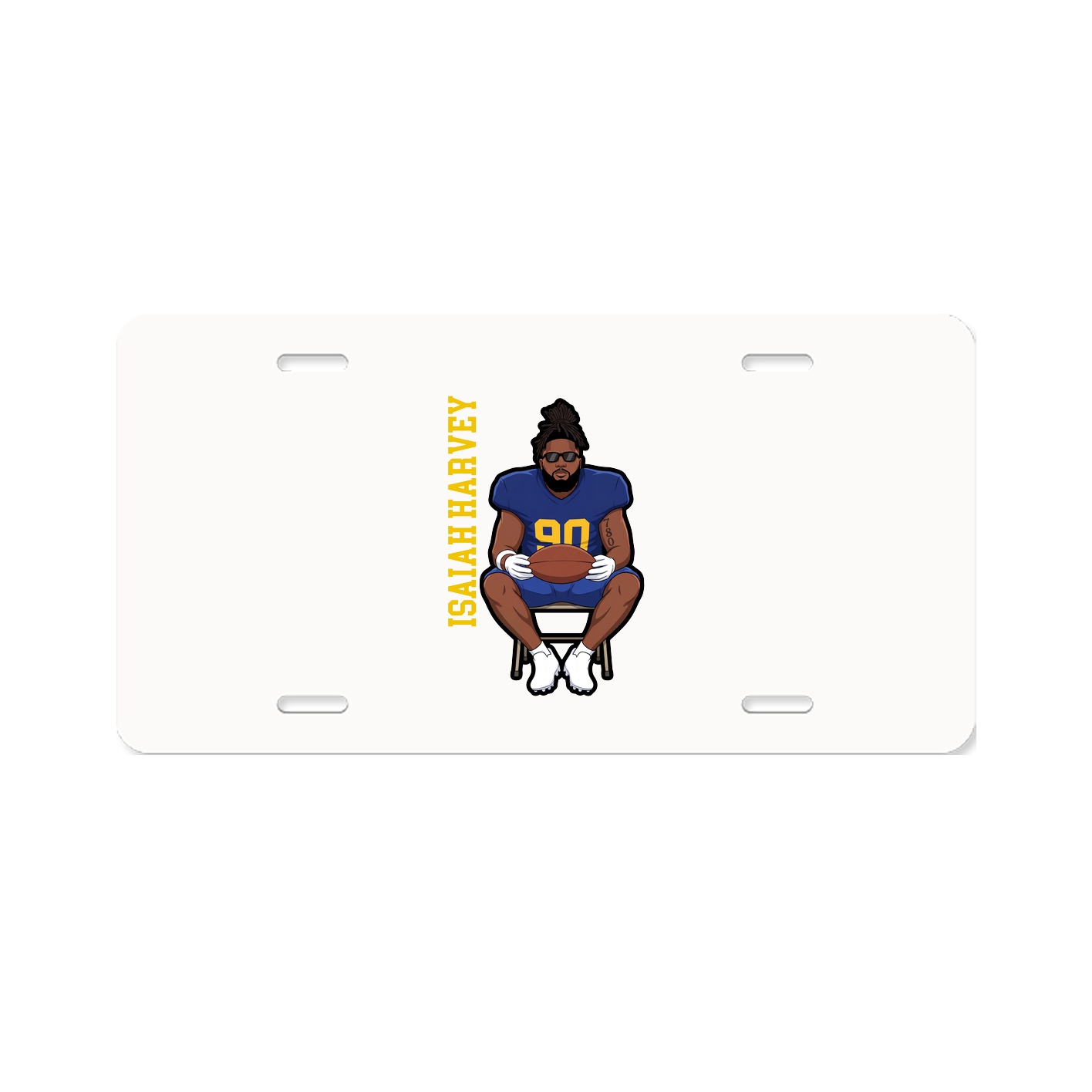 License Plate — Name Vertical in Classic