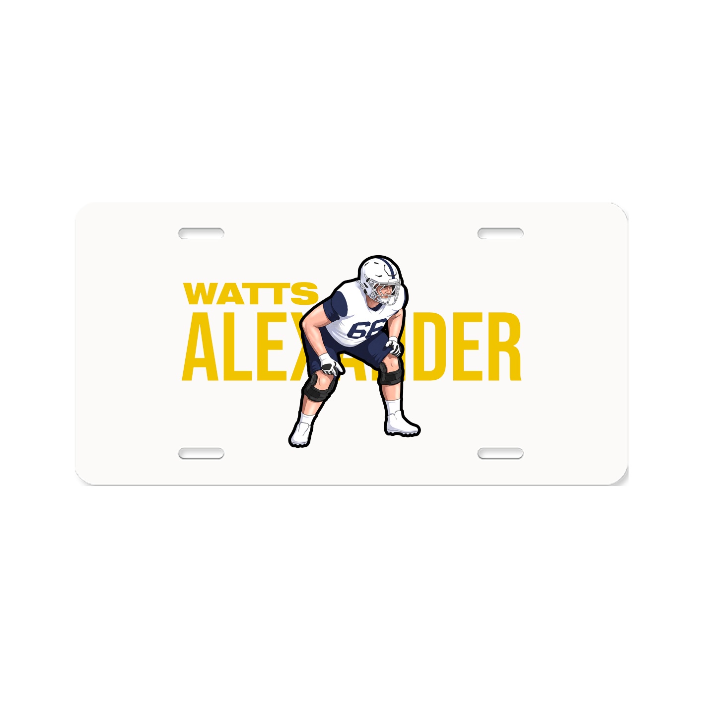 License Plate — Player Name in Classic