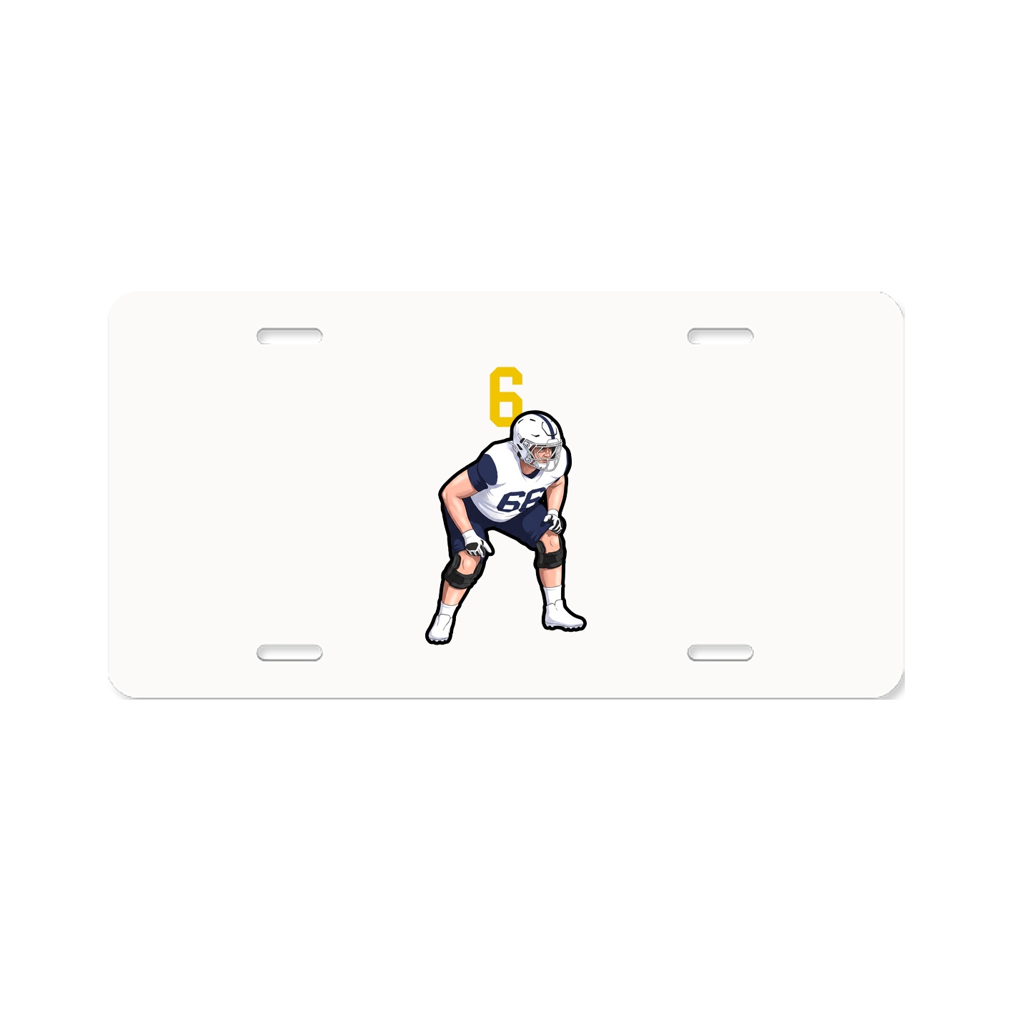 License Plate — Number Top in Classic