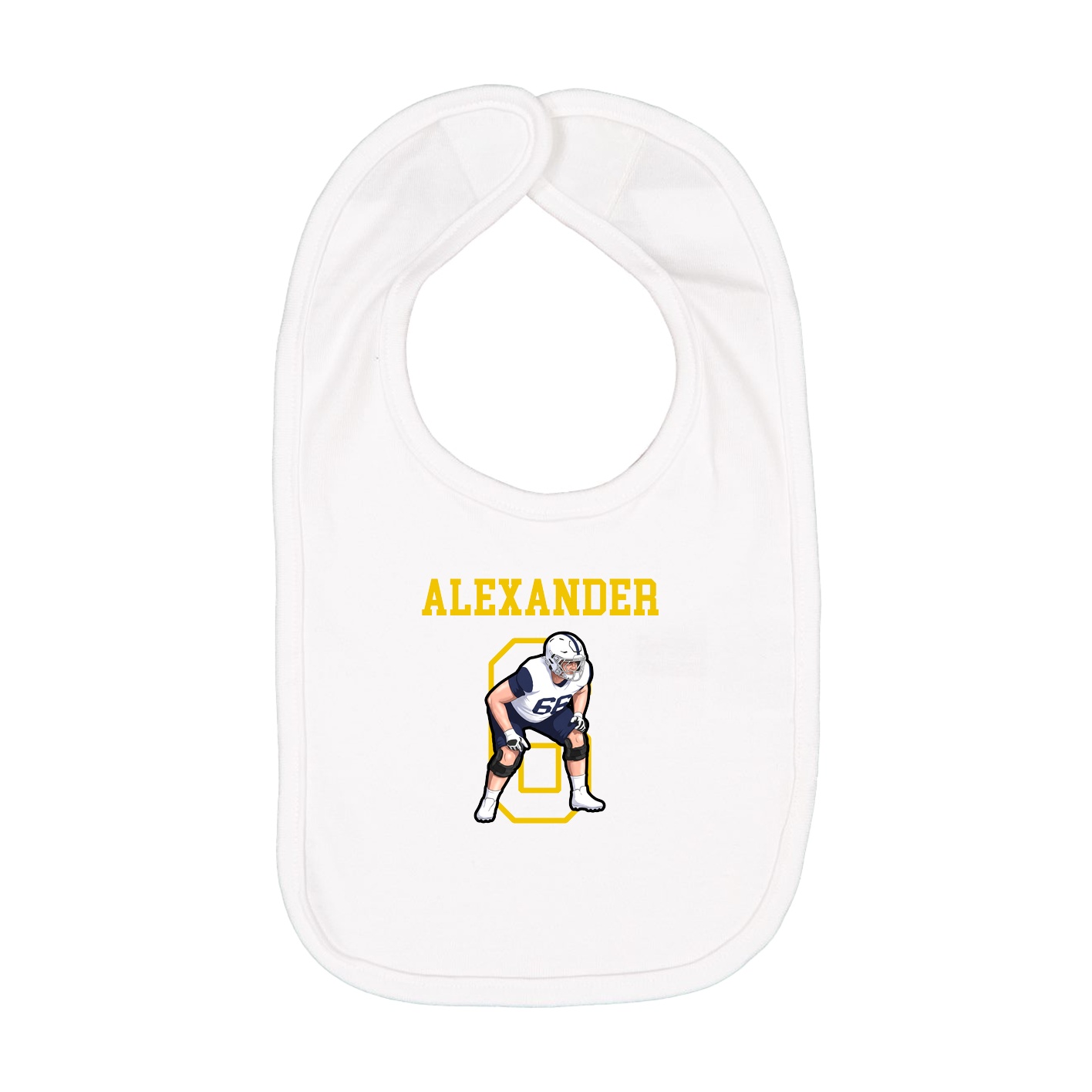 Infant Bib — Shirsey in White