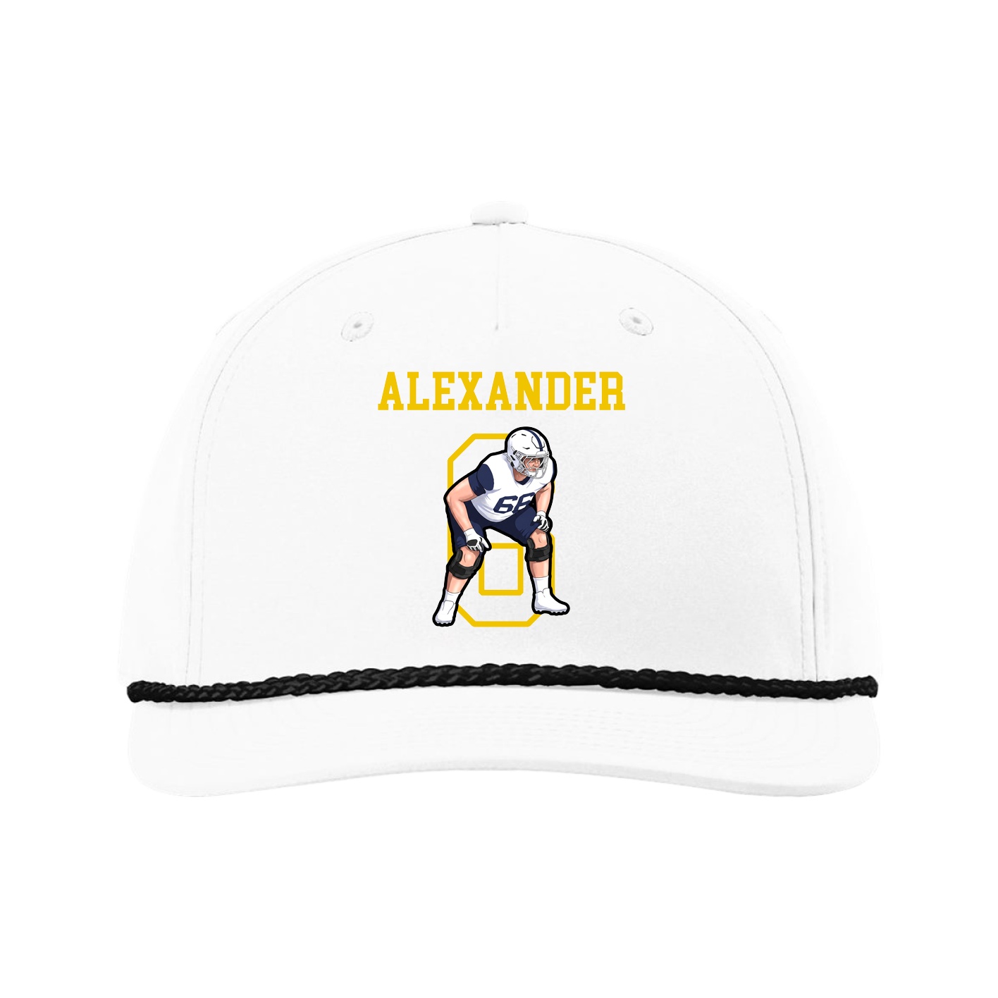 Five-Panel Classic Rope Cap — Shirsey in White