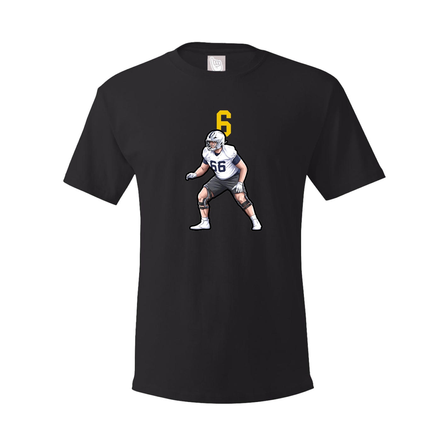 Youth Tee — Number Top in Black