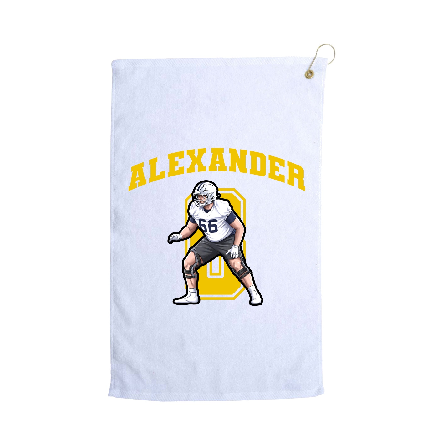 Golf Towel — Number in White
