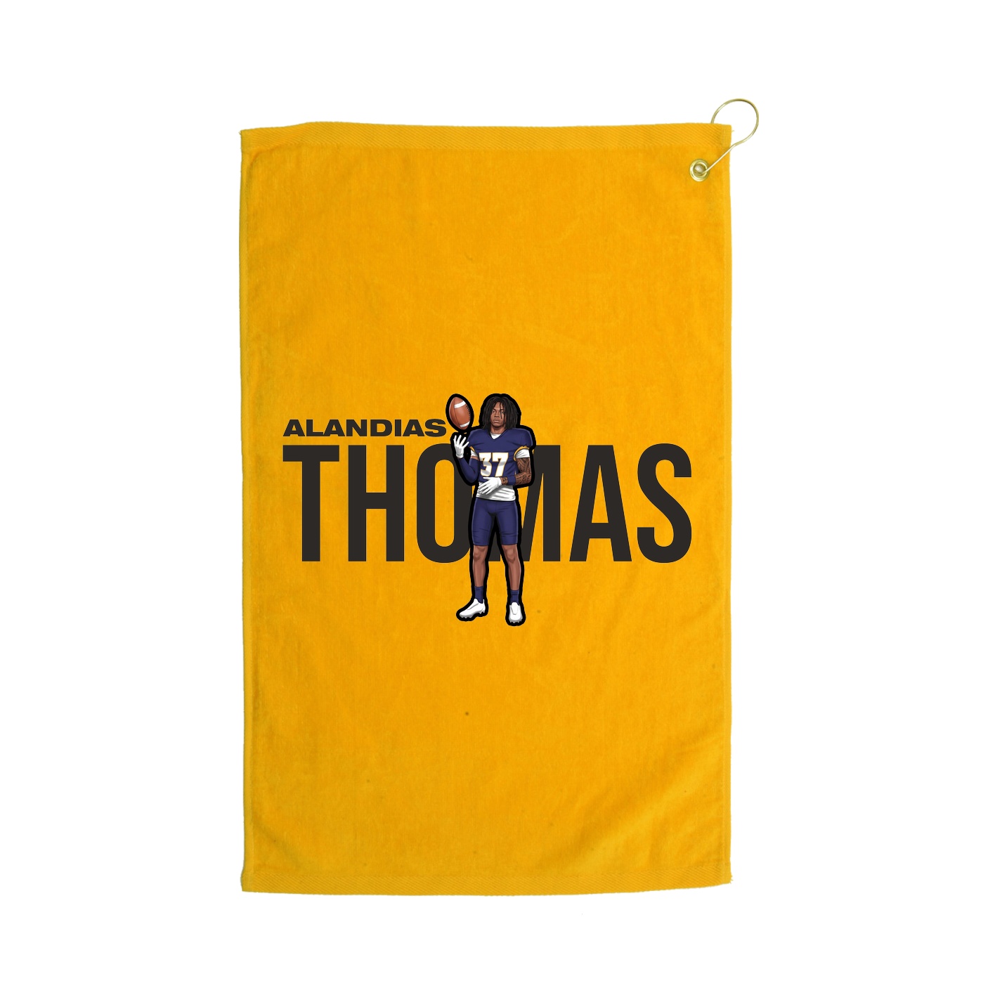 Golf Towel — Player Name in Gold