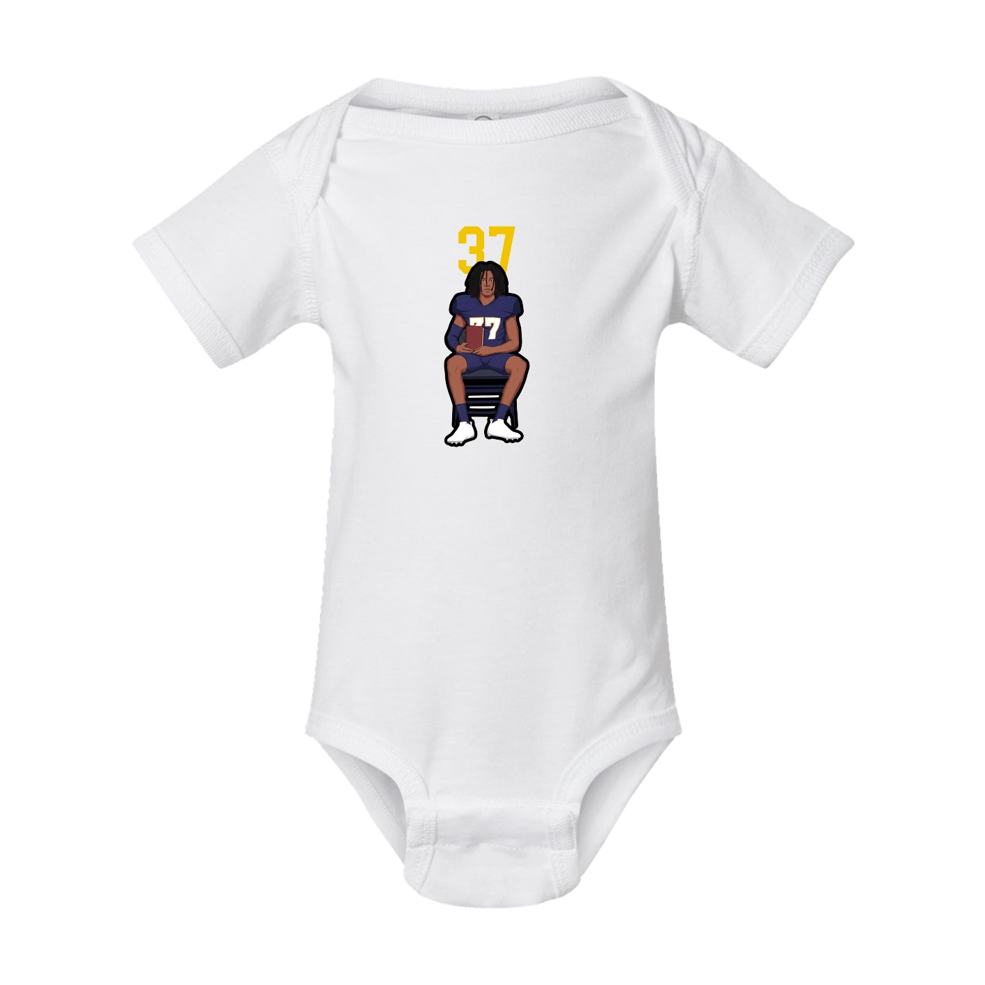 Baby Onesie — Number Top in White