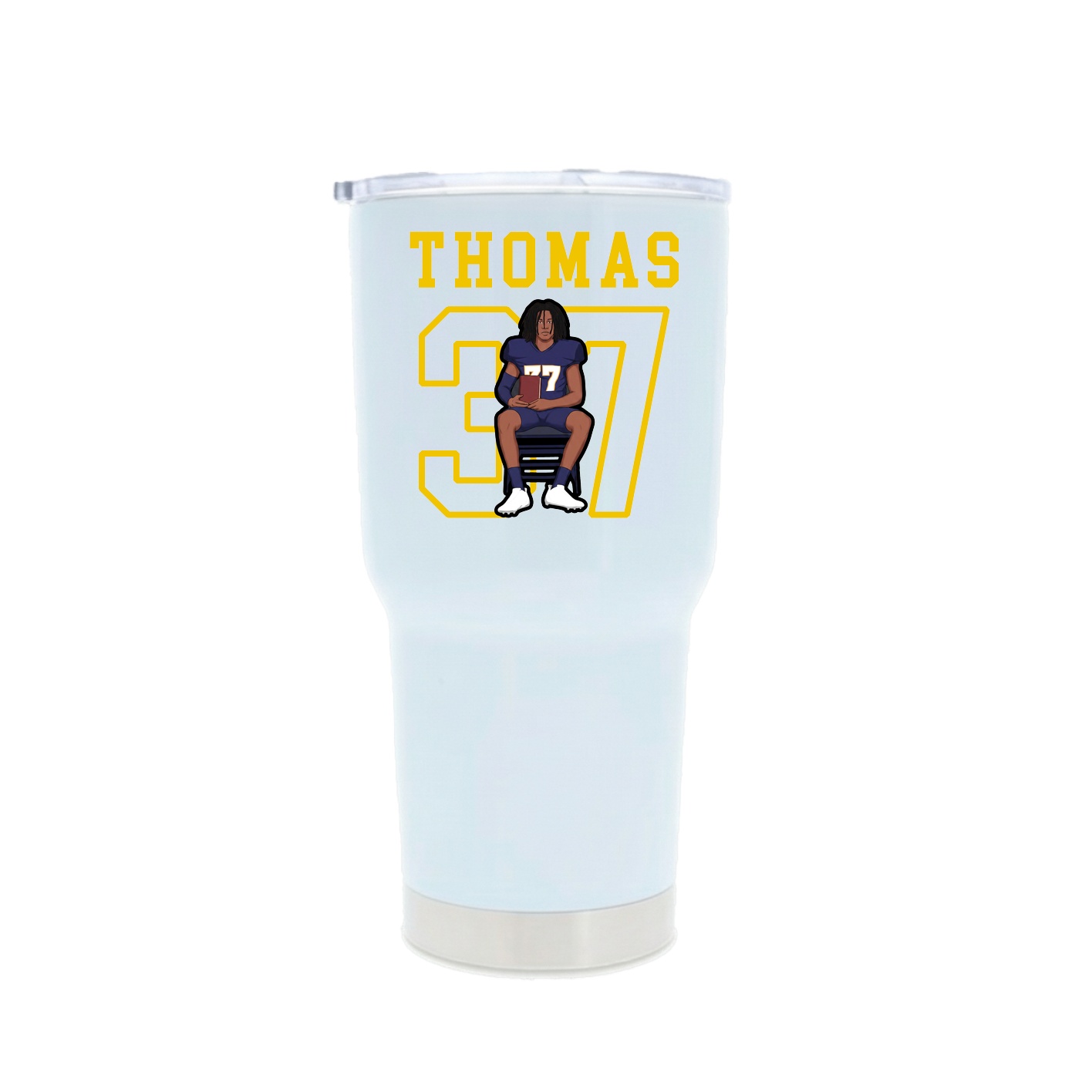30oz Stainless Steel Tumbler — Shirsey in White