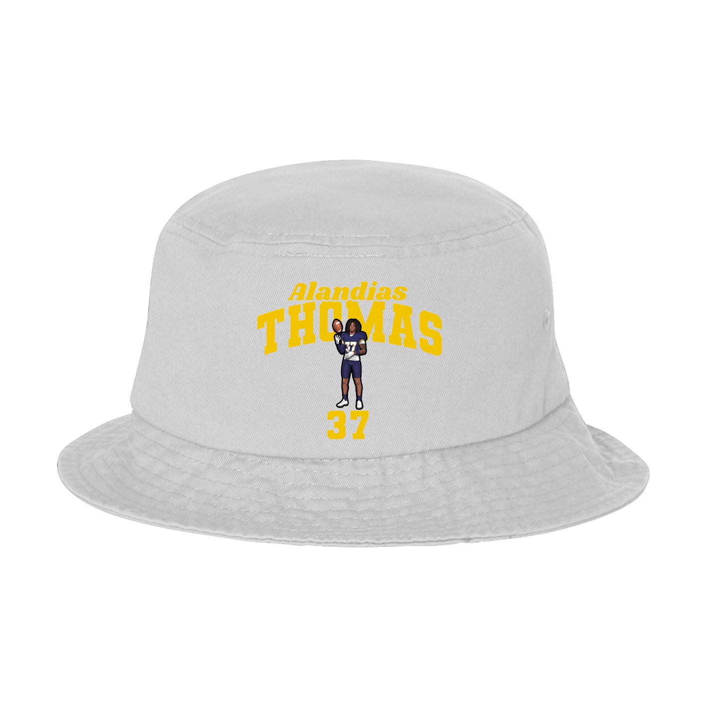 Bucket Cap — Signature Arch in White