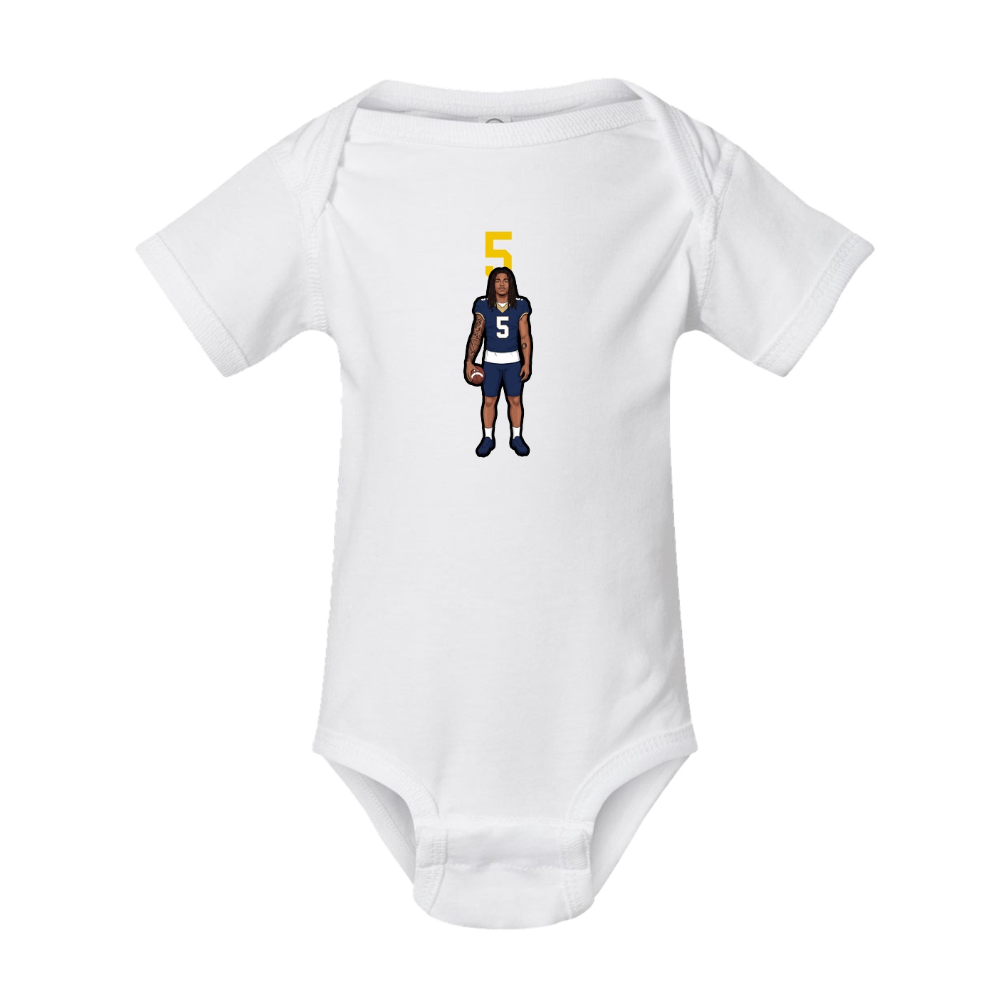 Baby Onesie — Number Top in White