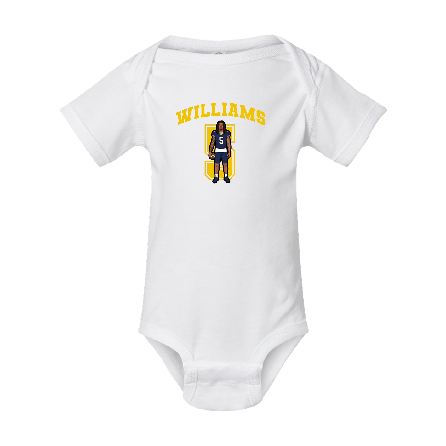 Baby Onesie — Number in White