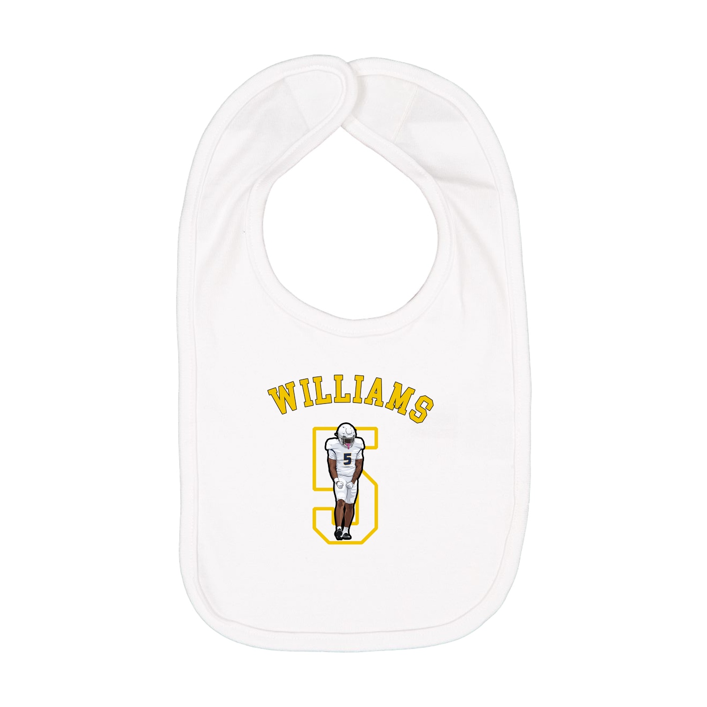 Infant Bib — Shirsey Arch in White