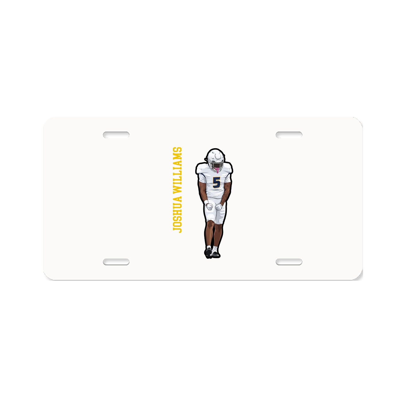 License Plate — Name Vertical in Classic