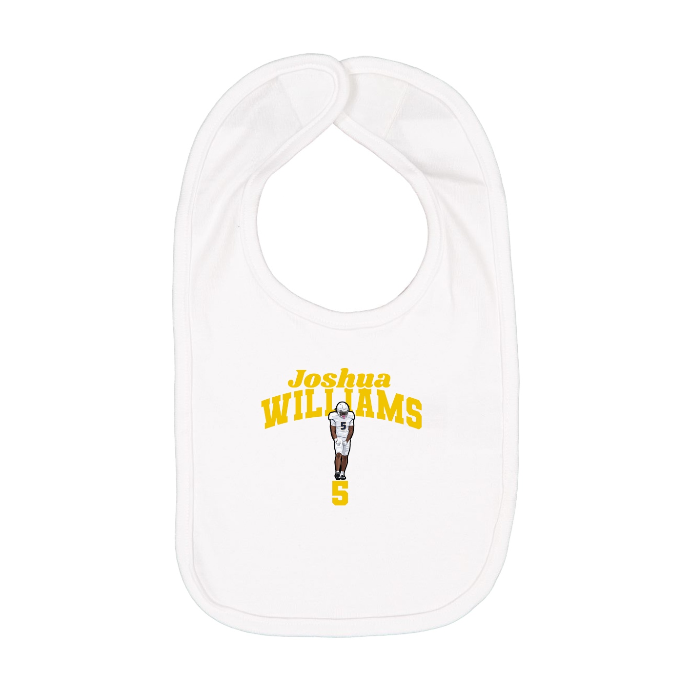 Infant Bib — Signature Arch in White