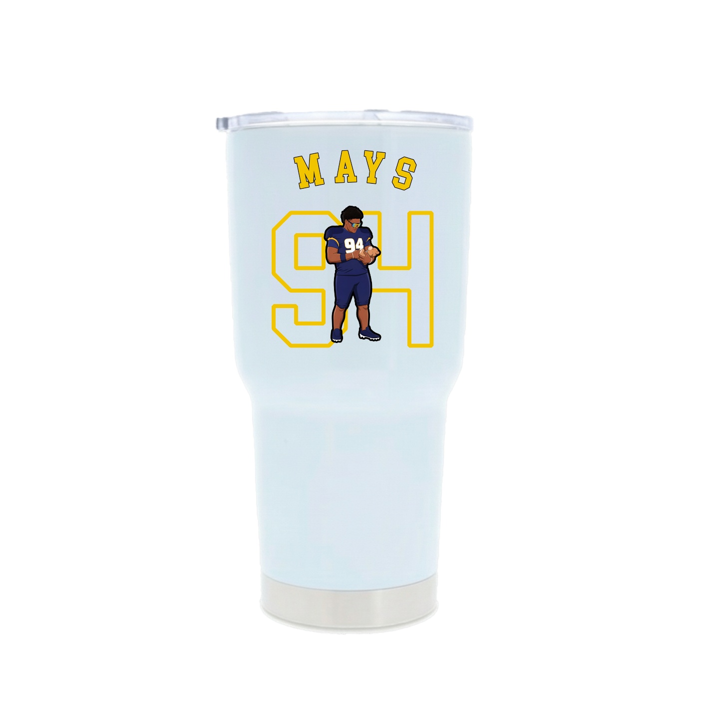 30oz Stainless Steel Tumbler — Shirsey Arch in White
