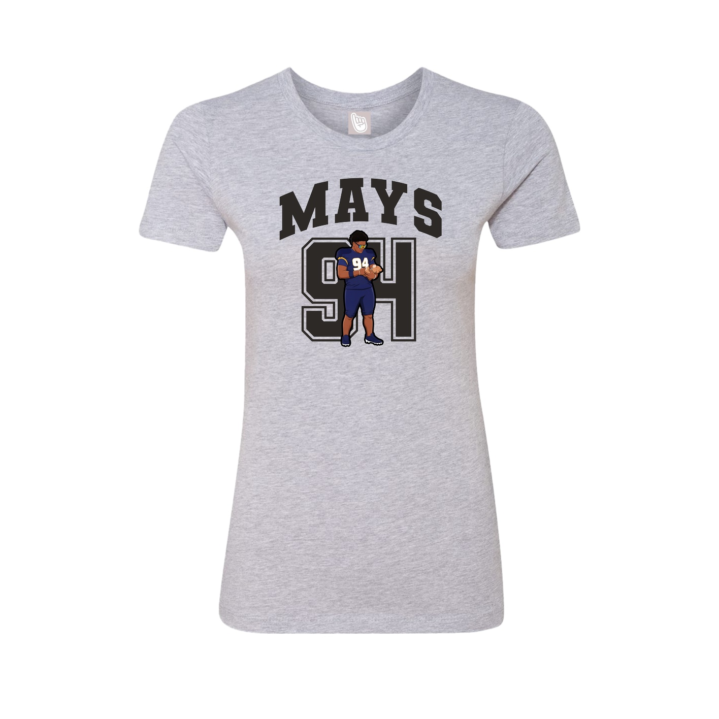 Fitted Women's Tee — Number in Grey