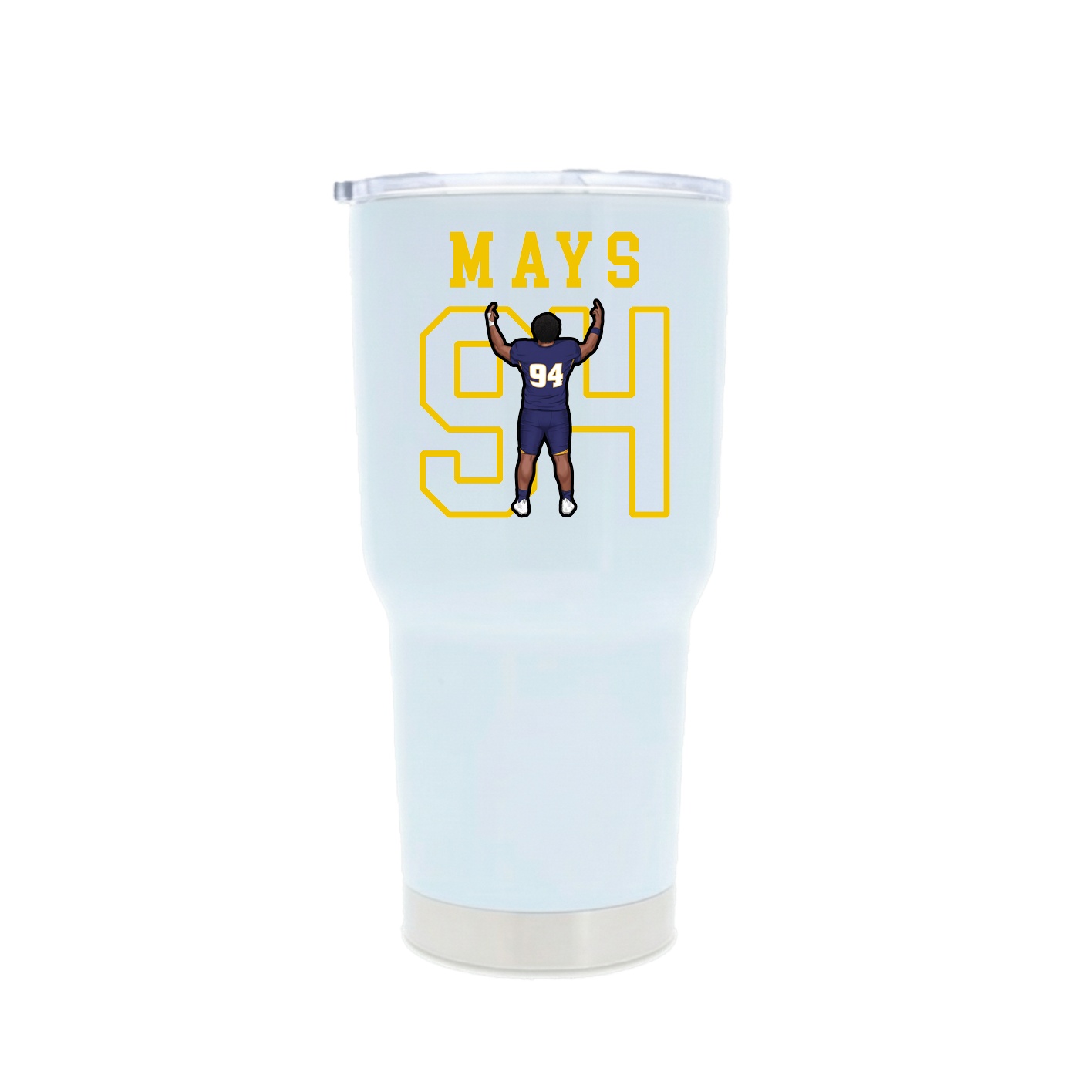 30oz Stainless Steel Tumbler — Shirsey in White