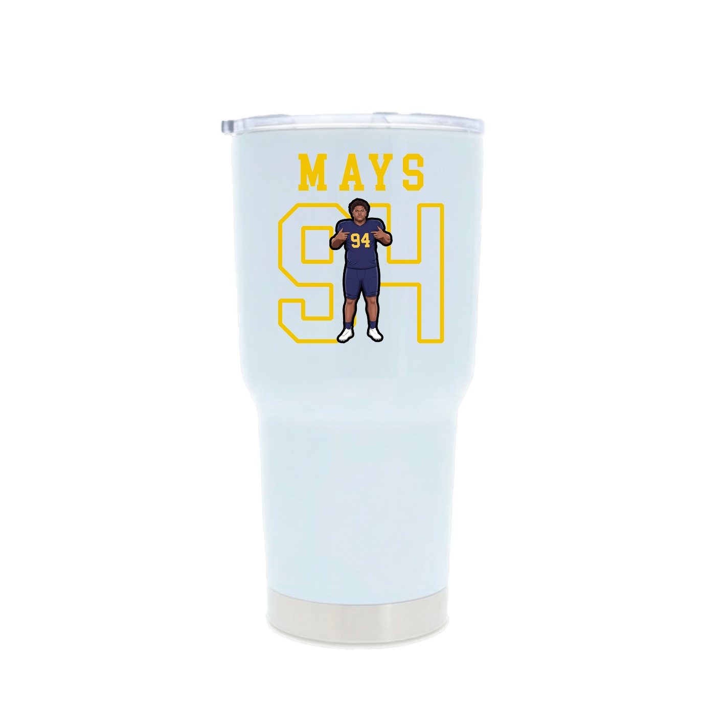 30oz Stainless Steel Tumbler — Shirsey in White