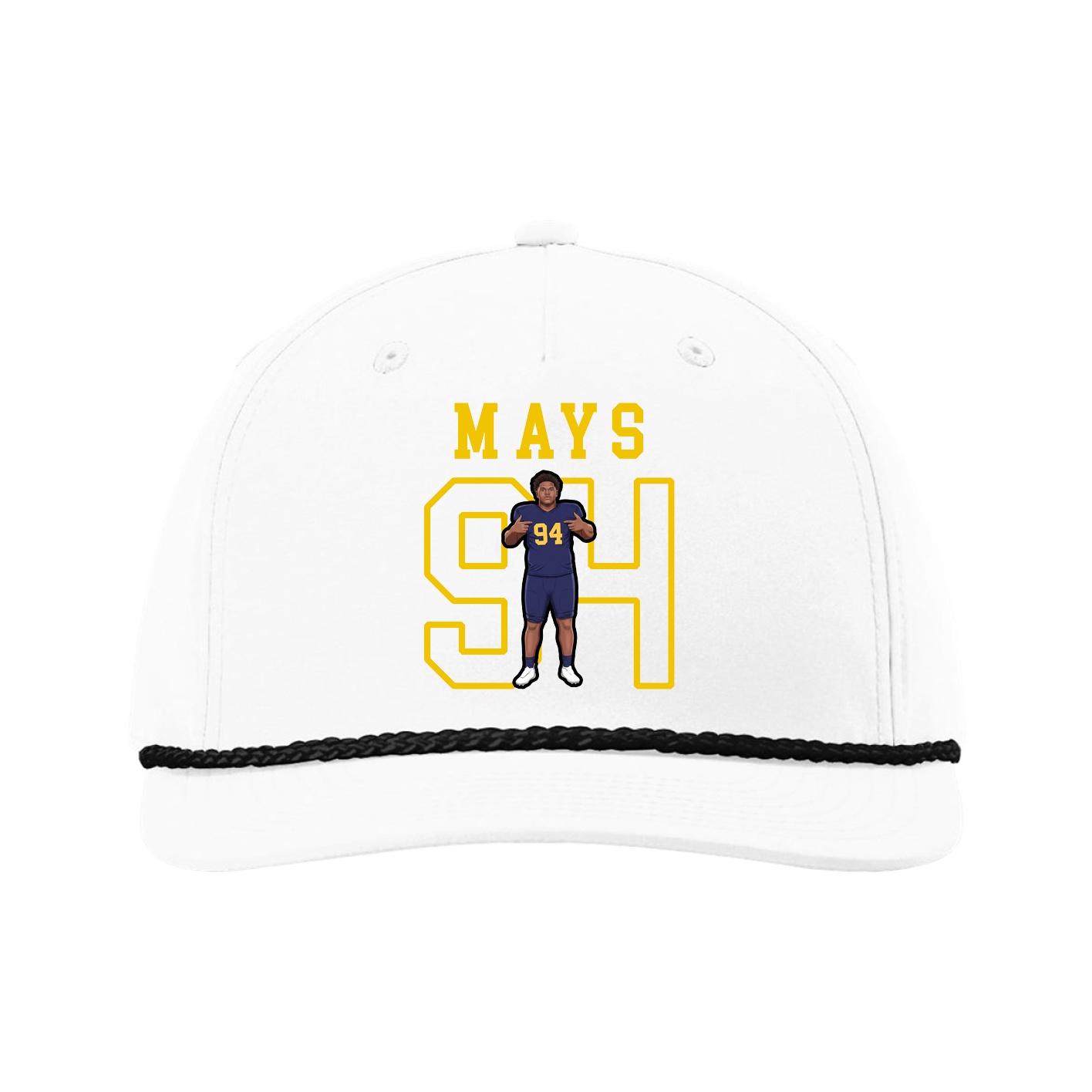 Five-Panel Classic Rope Cap — Shirsey in White