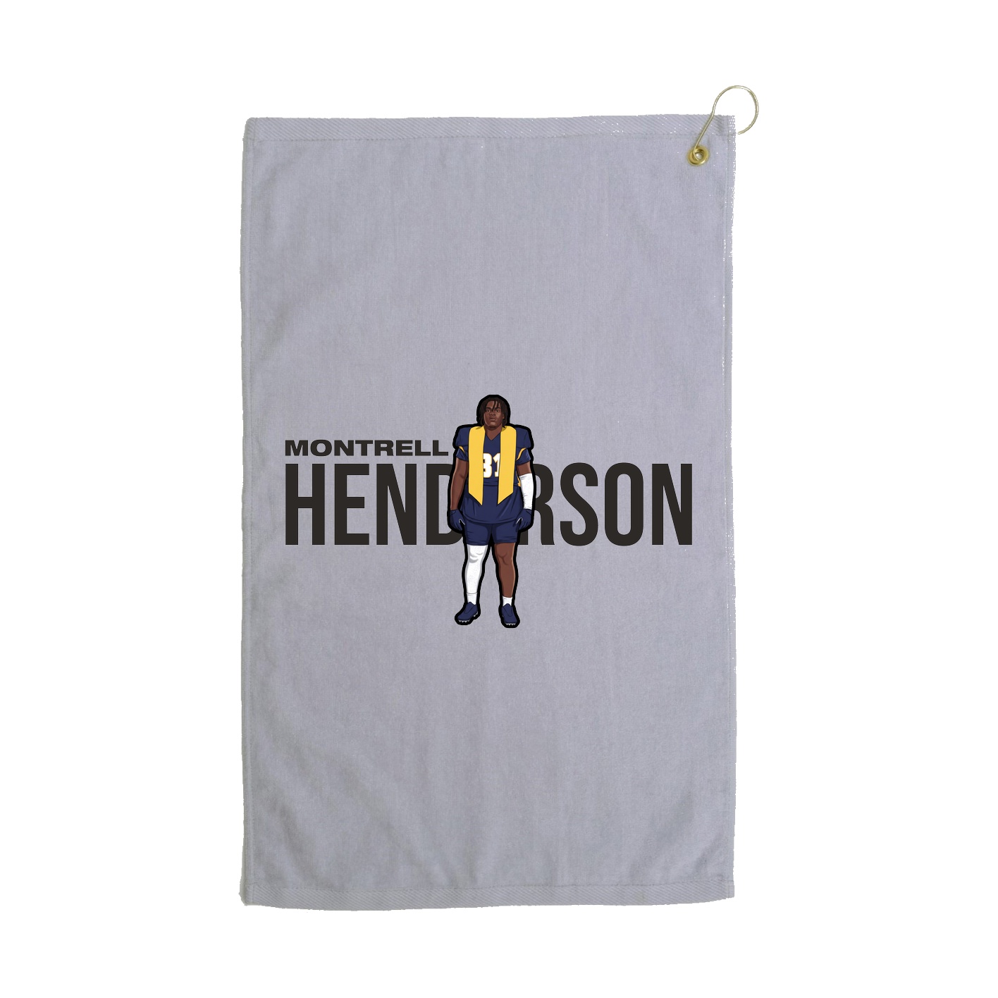 Golf Towel — Player Name in Grey