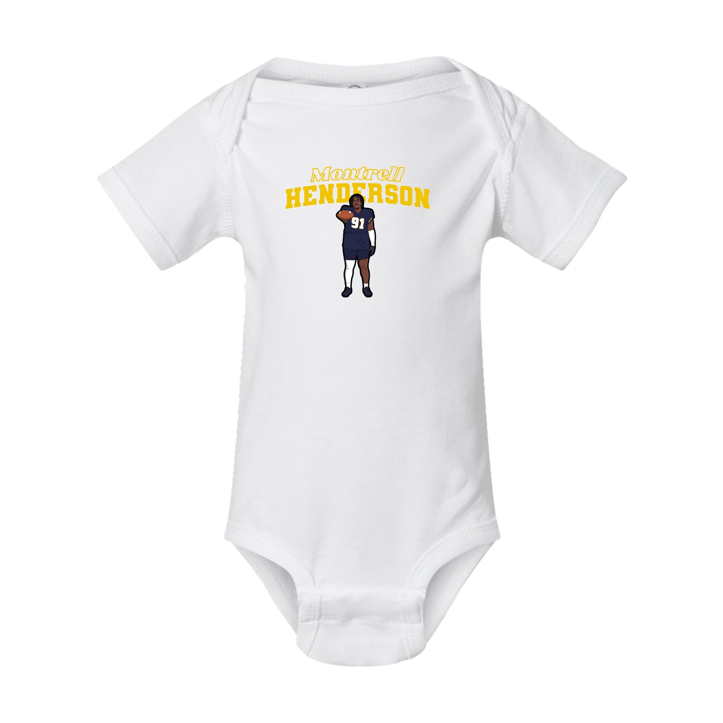 Baby Onesie — Name Arch in White