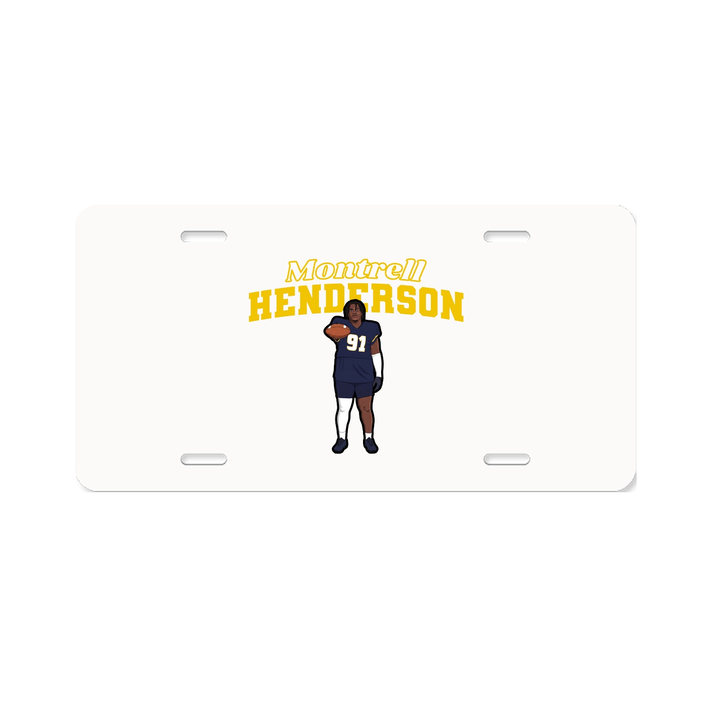 License Plate — Name Arch in Classic