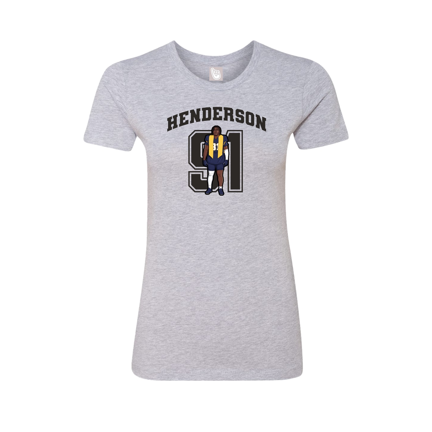 Fitted Women's Tee — Number in Grey