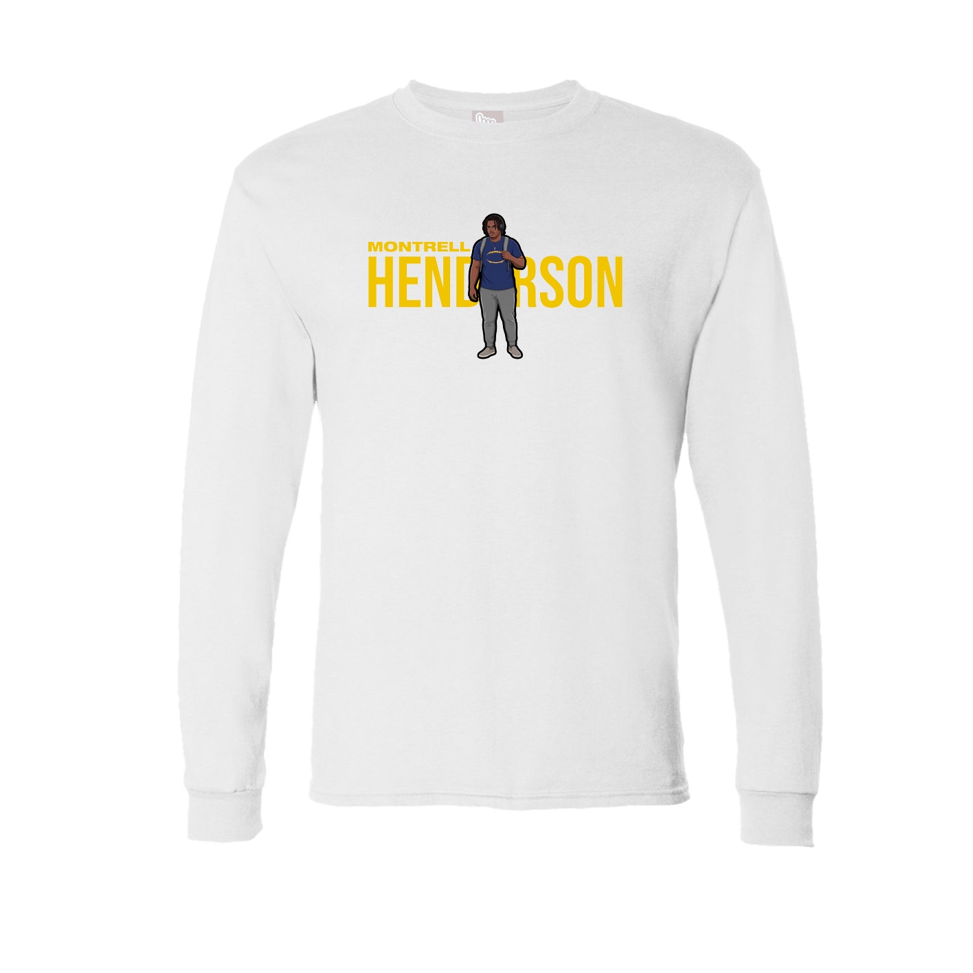 Long Sleeve Tee — Player Name in White