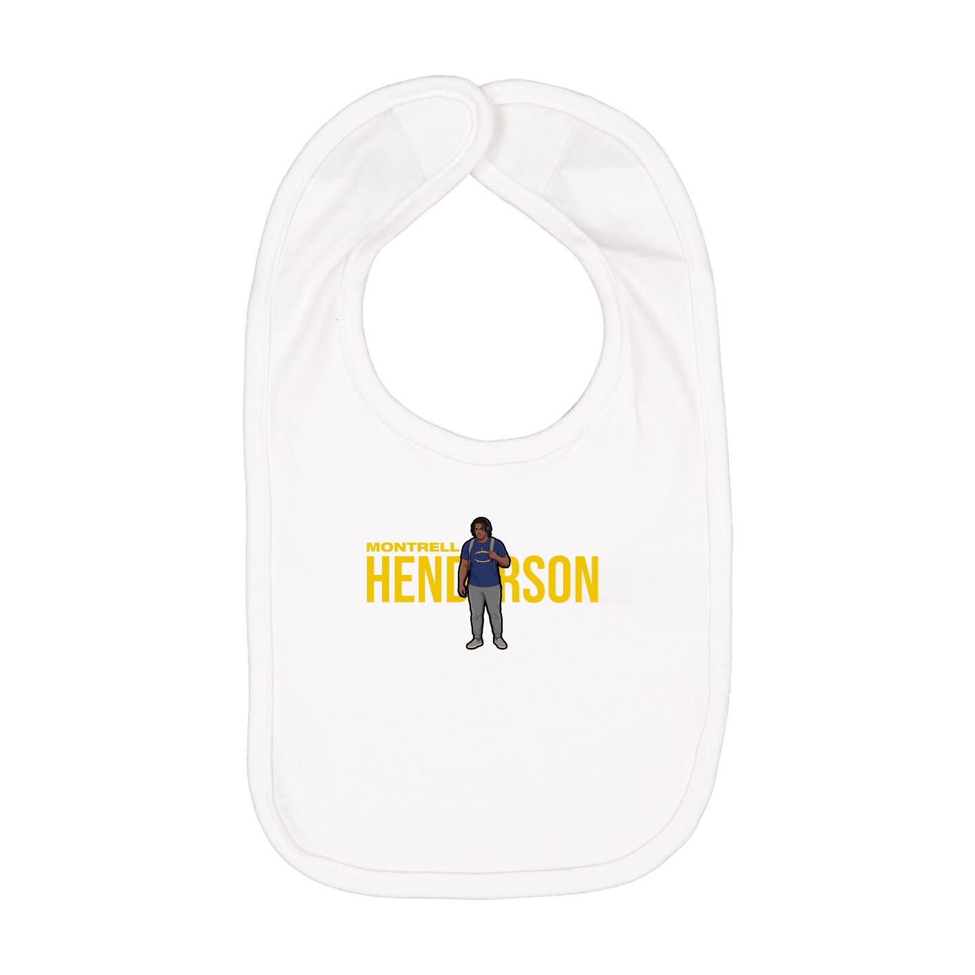 Infant Bib — Player Name in White