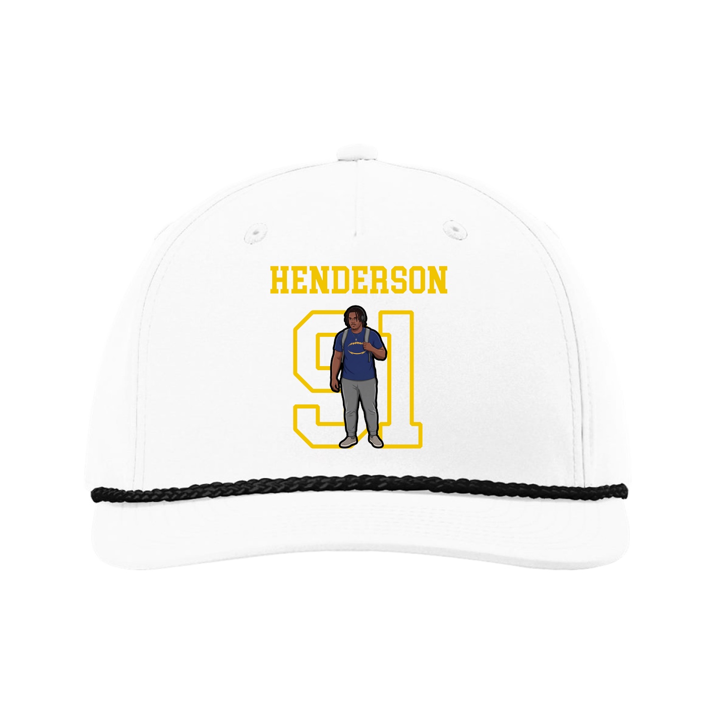 Five-Panel Classic Rope Cap — Shirsey in White