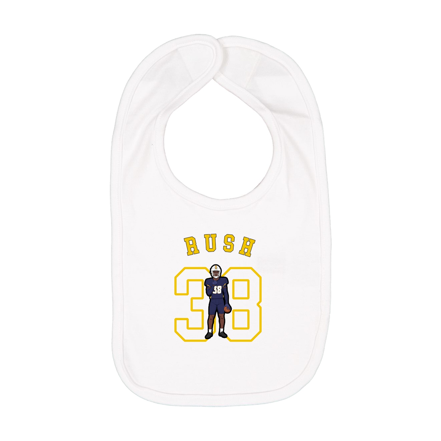 Infant Bib — Shirsey Arch in White