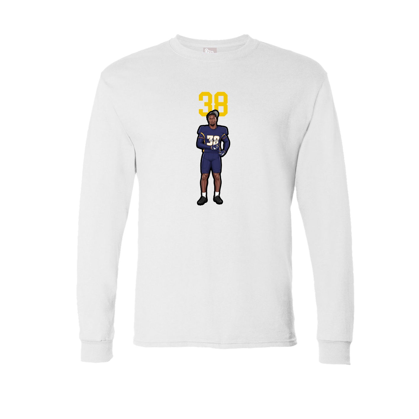 Long Sleeve Tee — Number Top in White