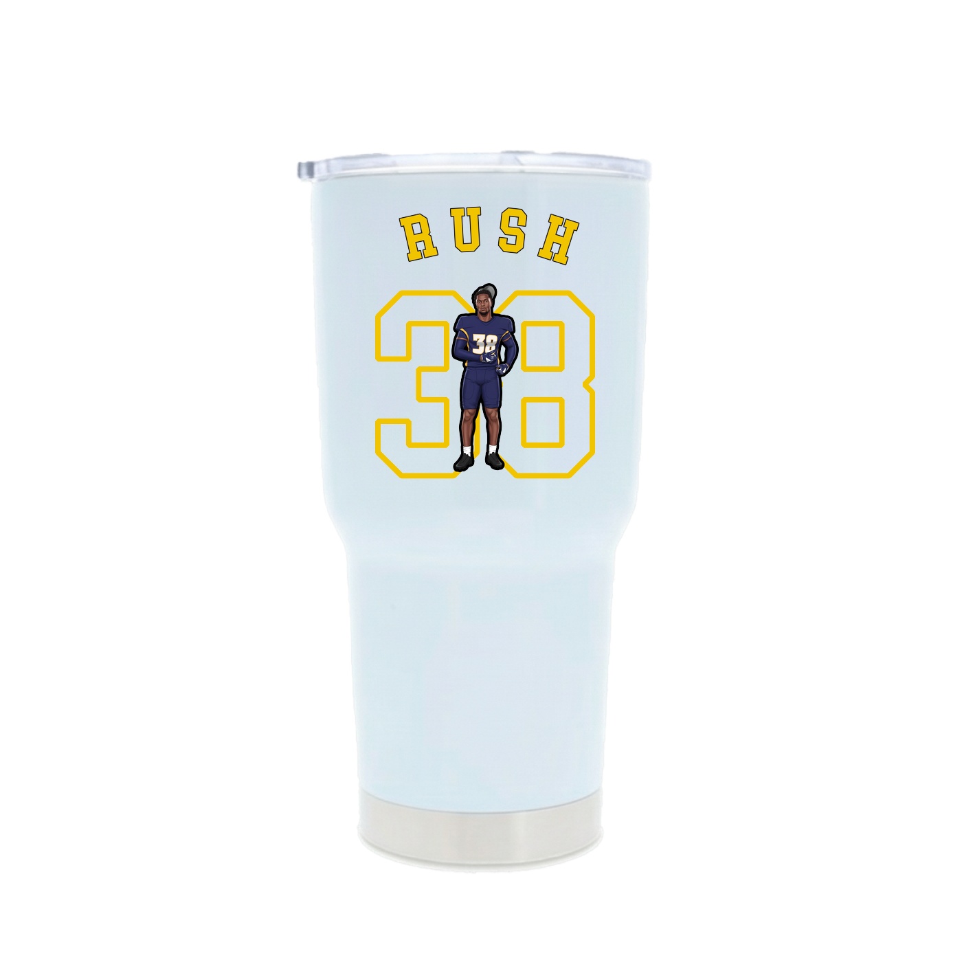 30oz Stainless Steel Tumbler — Shirsey Arch in White