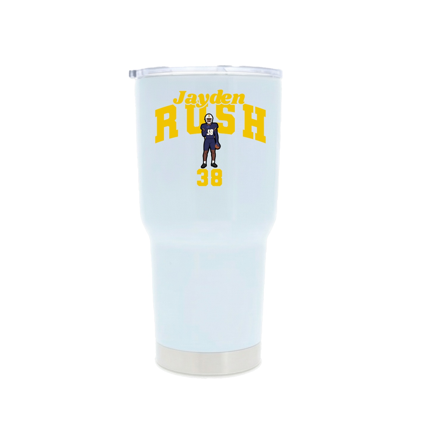 30oz Stainless Steel Tumbler — Signature Arch in White