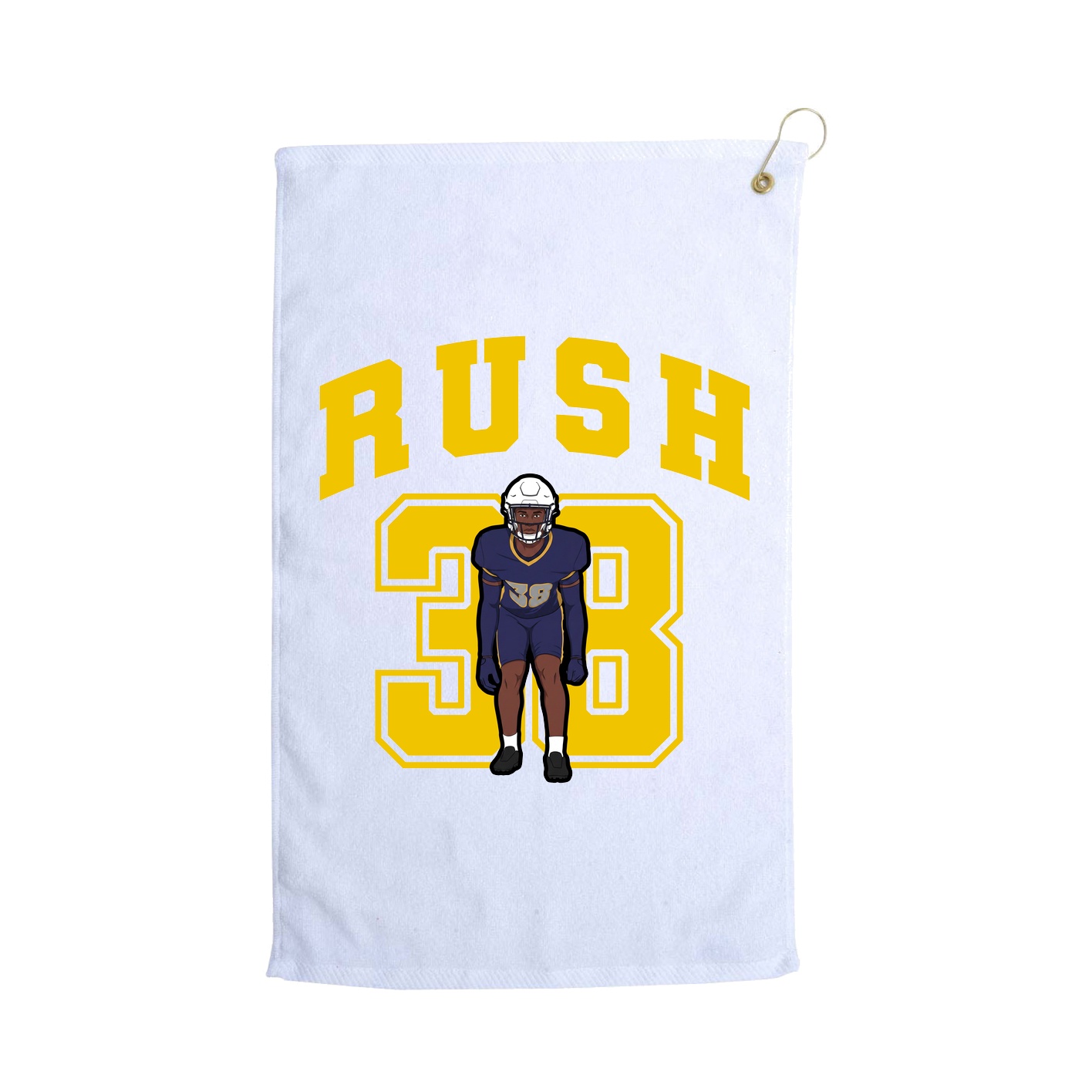 Golf Towel — Number in White