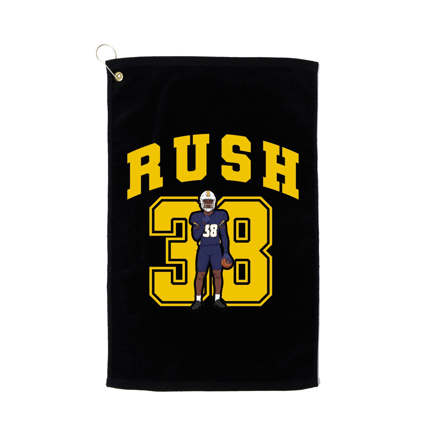Golf Towel — Number in Black