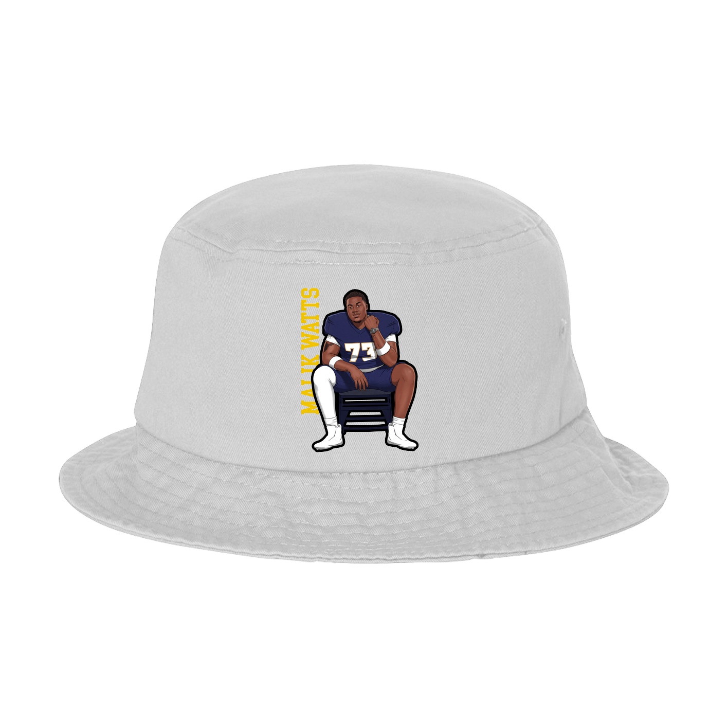 Bucket Cap — Name Vertical in White