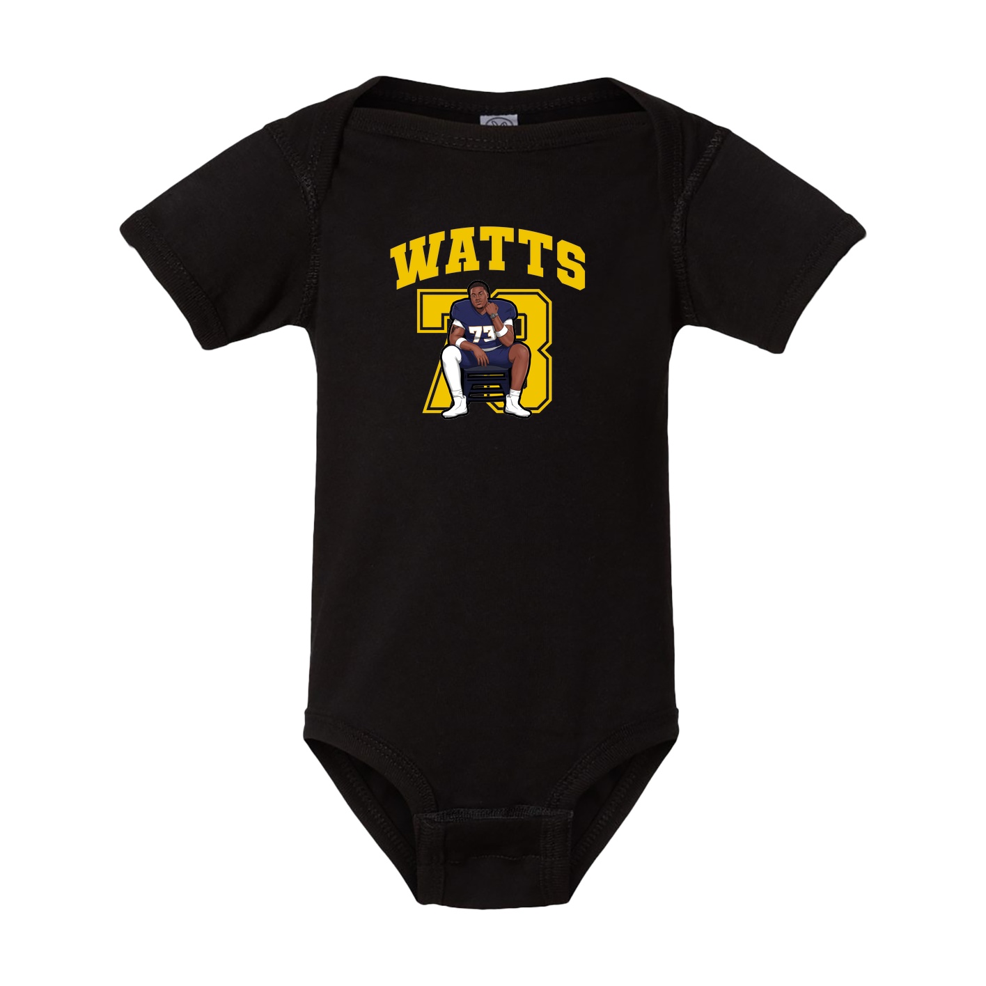 Baby Onesie — Number in Black